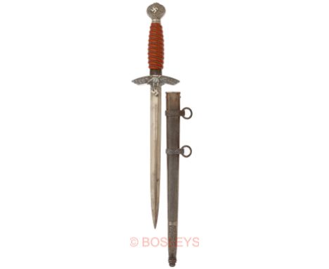 German Third Reich Luftwaffe 2nd pattern Officer’s  dagger.A good example with amber ivorine grip and twist wire binding with