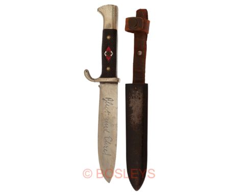 German Third Reich Hitler Youth Pattern Knife by Ed. Wüsthof, SolingenA good 1933-38 example, the blade stamped on reverse wi