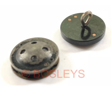 WW2 RAF / SOE Fly Button Two Piece Button Compass.A scarce example of the two piece flat black metal button. When fitted toge
