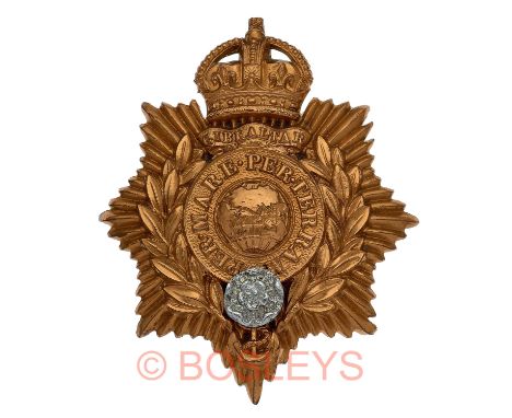 Royal Marine Light Infantry / RM Chatham Division Band OR’s helmet plate circa 1905-50. A good die-stamped gilt example. Crow