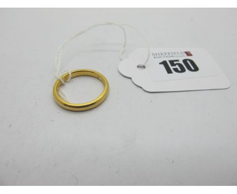 A 22ct Gold Plain Wedding Band, (finger size R) (5 grams).