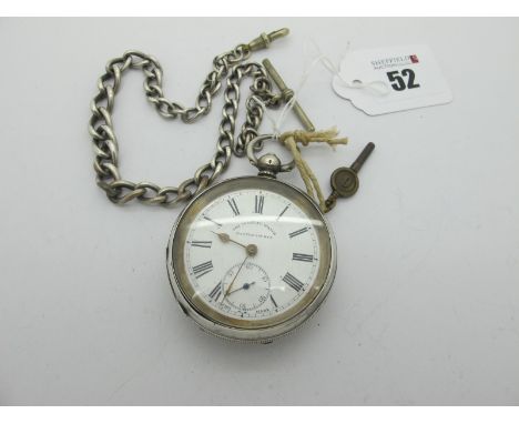 An Openface Pocketwatch, the signed "The Veracity Watch Masters Ltd Rye", white dial with Roman numerals and seconds subsidia