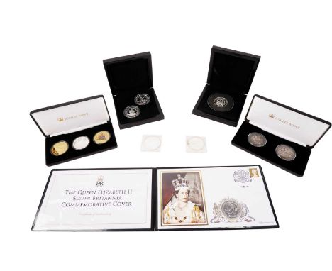 A collection of silver proof coin sets and others, comprising of: Prince George of Cambridge’s 1st birthday £5 silver proof s