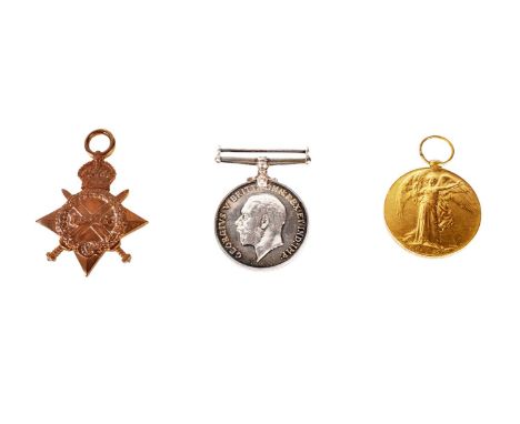 A group of three First World War medals, awarded to S4-125433 Serjeant J.G.L. Pattie Army Service Corps.