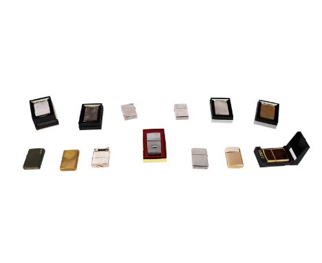 A collection of Zippo cigarette lighters, including: two 1941 Replica lighters, each boxed; a 1935 Replica lighter, boxed; a 