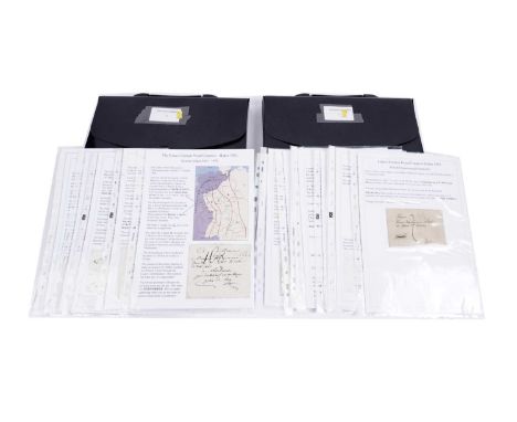 German Postal History: The History of the Franco-German Postal Congress, Baden 1801, Inland Post, thirty-seven covers or lett