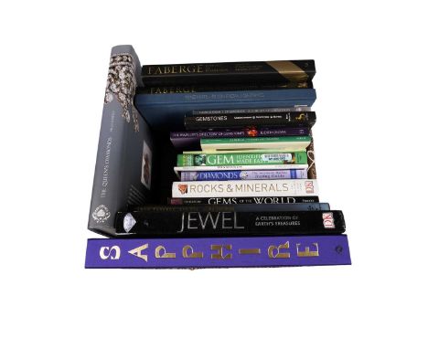 A collection of gemmological interest books, including: Sapphire: A Celebration of Colour, by Joanna Hardy and Robert Violett