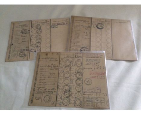 3 Rare Unusual Classic Commercial Vehicle Logbooks 1934-1950.1934 Singer Ice Cream Van Reg. No. AUG 43, 1947 GKC Showmans Spe