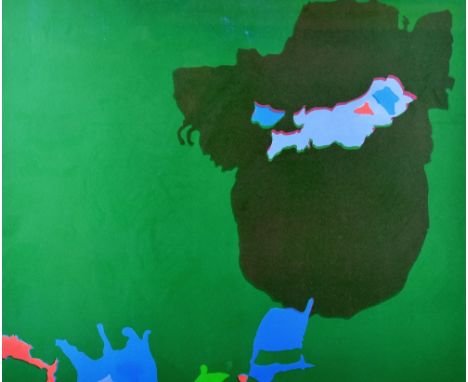 ERIC MALTHOUSE lithograph - abstract, inscribed 'for John', signed fully in pencil, 52 x 60cms