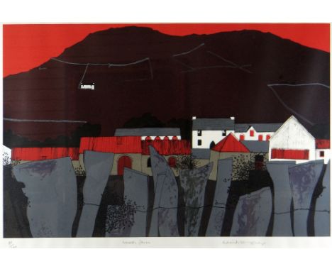 DAVID HUMPHREYS limited edition (81/100) lithograph - entitled 'Welsh Farm', signed fully in pencil and with blind-stamp, 52 