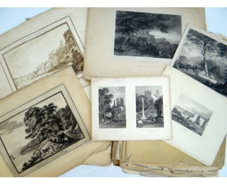 VARIOUS NINETEENTH CENTURY &amp; EIGHTEENTH CENTURY ENGRAVERS very large collection of loose antiquarian engravings - mainly 