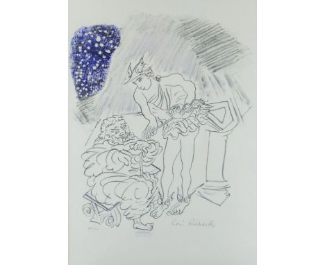 CERI RICHARDS limited edition (43/100) lithograph - entitled verso on Martin Tinney Gallery label 'From a Conversation Betwee