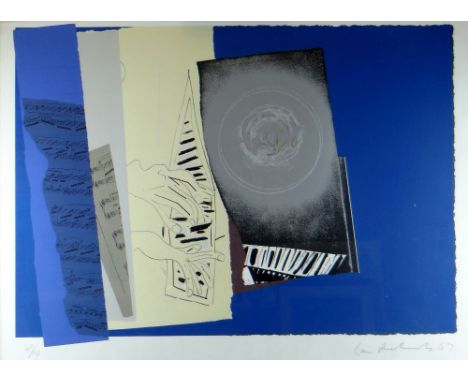 CERI RICHARDS limited edition (40/70) coloured lithograph - entitled 'Debussy Claire De Lune', signed and dated 1967, printed