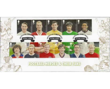 First Day Cover Football Heroes and their Fans FDC Limited Edition 11 of 125. Good condition. All autographs are genuine hand