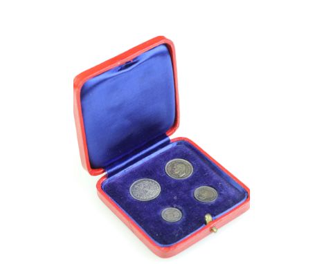 A British 1944 King George VI silver maundy coin set within fitted case 