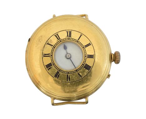 An 18ct gold half hunter pocket watch by Hunt &amp; Roskell, the signed circular dial with roman numeral markers and outer mi