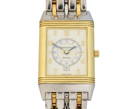 A Jaeger-LeCoultre Reverso wristwatch, ref. 250.5.1, the signed rectangular cream dial with Arabic markers, central subsidiar