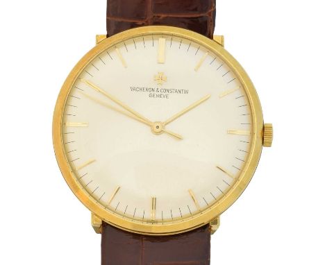 A 1960s 18ct gold Vacheron &amp; Constantin wristwatch, cal k1002, the signed circular dial with baton hour markers, signed 1