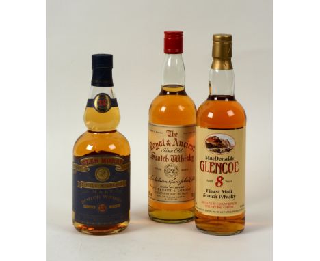 A MacDonalds Glencoe 8 Year Old Finest Malt Whisky, bottled at cask strength, 70cl, 58% vol, together with The Royal & Ancien