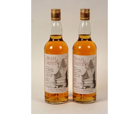 Two bottles of Dram of Destiny Single Highland Malt Scotch Whisky, 40% vol, 70cl, in Whisky Connoisseur Wooden boxes (2)