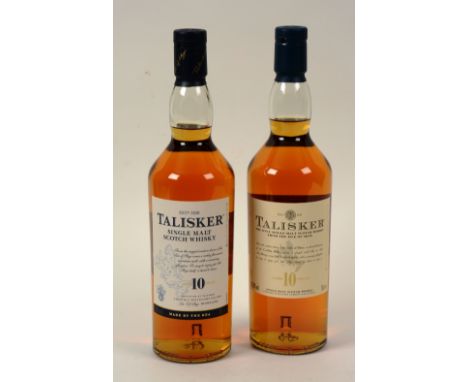 Two bottles of Talisker 10 Year Old Single Malt Scotch Whisky, 45.8% vol, 70cl, boxed (2)