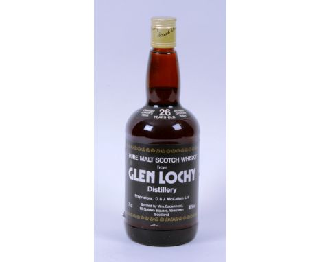 A Glen Lochy 26 Year Old Pure Malt Scotch Whisky by WM Cadenhead, distilled Jan 1958, bottled Oct 1984, 75cl, 46% vol