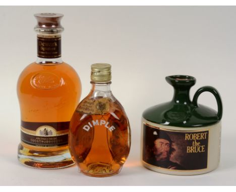 Dewars Signature Blended Scotch Whisky 750ml, 43% vol, with small bottle of Dimple Old Blended Scotch Whisky circa 1970's/80'