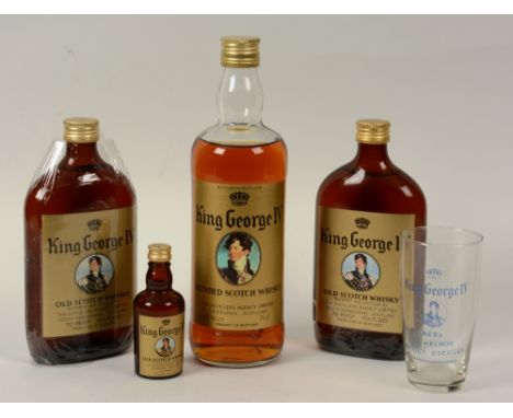 A King George IV Blended Scotch Whisky, from the Distillers Agency Limited Edinburgh, 75cl, 40% vol, together with two vintag