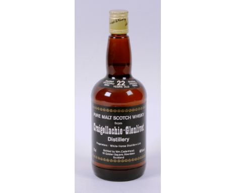 A Craigellachie Glenlivet 22 Year Old Pure Malt Scotch Whisky by WM Cadenhead, distilled Dec 1962, bottled Jan 1985, 75cl, 46