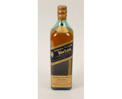 A Johnnie Walker Blue Label Blended Scotch Whisky, bottle no. 486855, 43% vol, 75cl