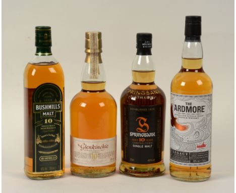 The Ardmore Legacy Highland Single Malt Scotch Whisky, 40% vol, 70cl, together with a Springbank 10 Year Old Single Malt Whis
