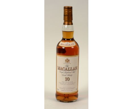 A Macallan 10 Year Old Single Highland Malt Scotch Whisky, bottled 1990's, 40% vol, 70cl