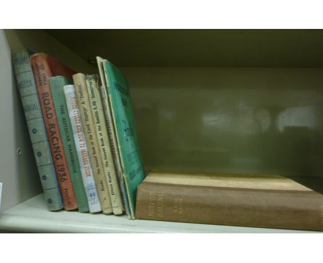 Books, classic car and motorcycle related publications: to include 'Motor Racing' with photographs and maps by HCS Davis and 