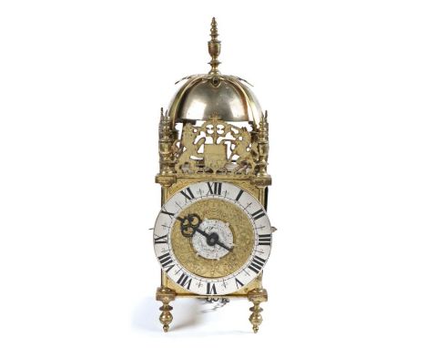                         A rare Charles II brass lantern clock, Edward Webb, Chew Stoke, dated November 7th, circa 1680 , the 