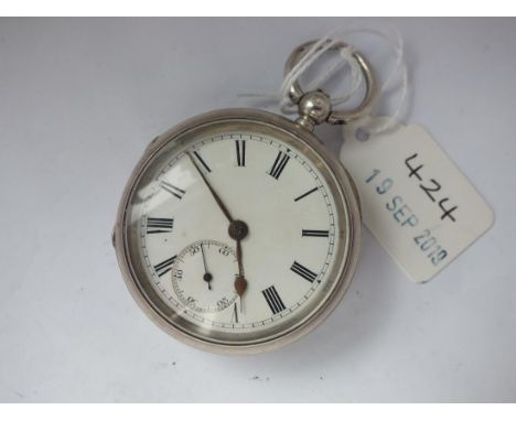 A Crisp gents silver pocket watch with seconds dial   