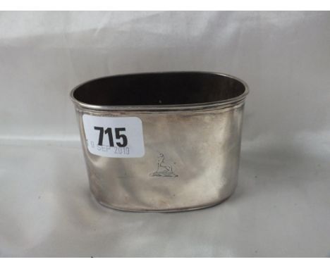 Georgian hip flask base, 3.5” wide 99g.      