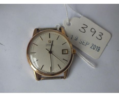 OMEGA 9ct. gents automatic wrist watch with seconds sweep and date aperture with original OMEGA inner and outer box      