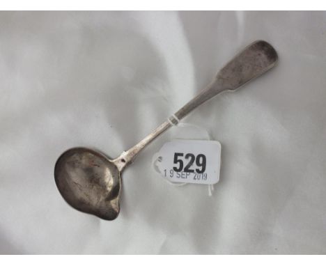Georgian Irish sauce ladle with lip, 1813 stamped Rooke   