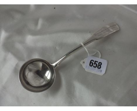 Georgian fiddle pattern ladle, Lon 1804 by IF    