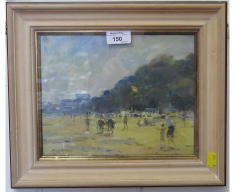 Gordon Radford (b.1936) Scarborough Beach Oil on board, signed 19cm x 24cm