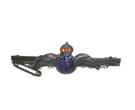 A silver and enamel R.A.F. brooch