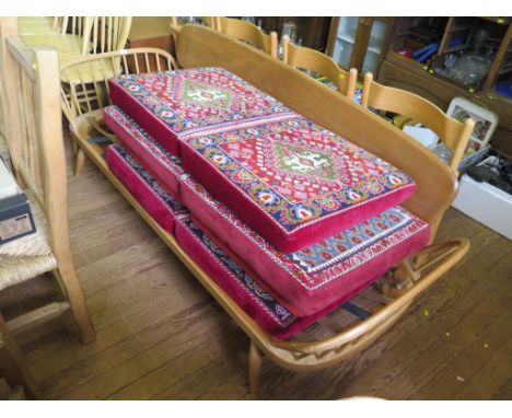 An Ercol elm and beech day bed or studio couch, frame only