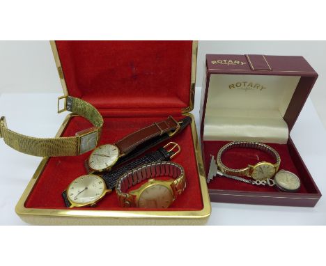 Two lady's and four gentleman's Rotary wristwatches