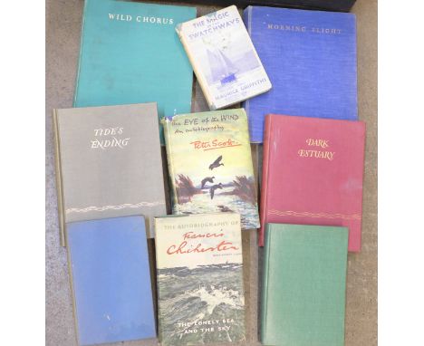 Peter Scott; Wild Chorus Morning Flight and The Eye of the Wind, with illustrations, also the autobiography of Francis Chiche