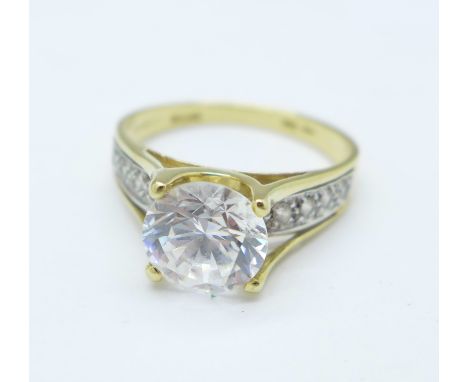 A 14ct gold ring, 3g, M