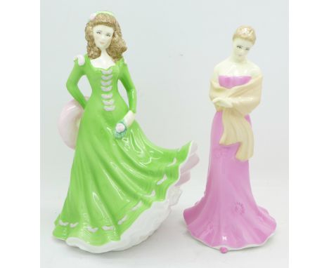Two Royal Worcester figures, Claire and Bridesmaid, boxed