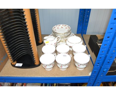 A collection of Royal Worcester floral decorated teaware
