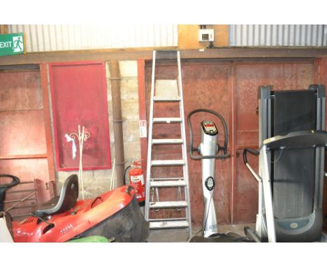 An aluminium step ladder