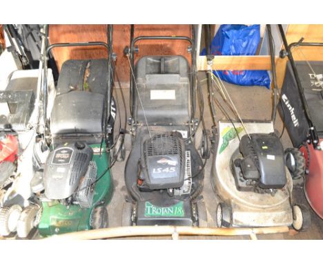 A Trojan petrol rotary lawn mower