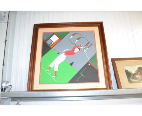 A French Lepas golfing print